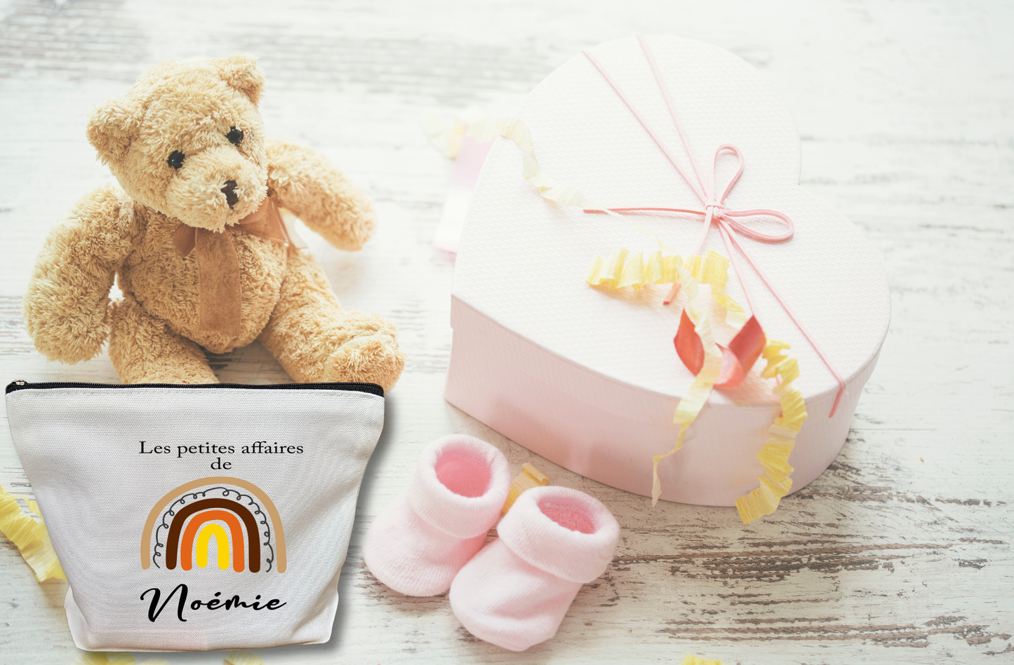 Trousse Personnalisable Arc-en-ciel pour Enfant - Cadeau Unique de Naissance à l'École