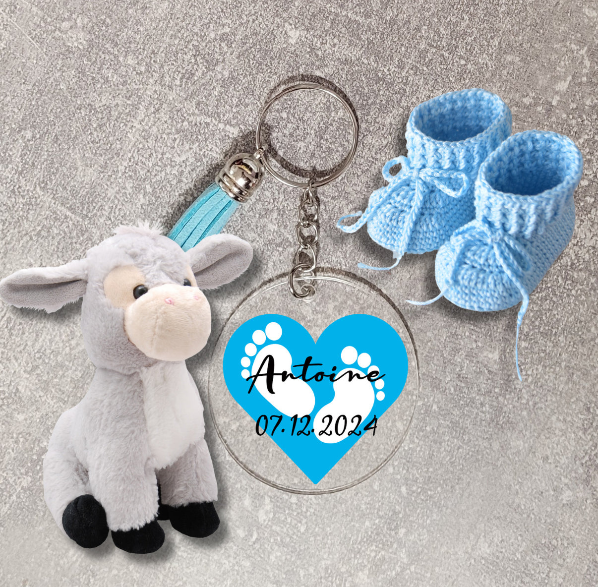 Porte clé naissance idée cadeau - porte clef personnalisable bébé - cadeau maman, papa