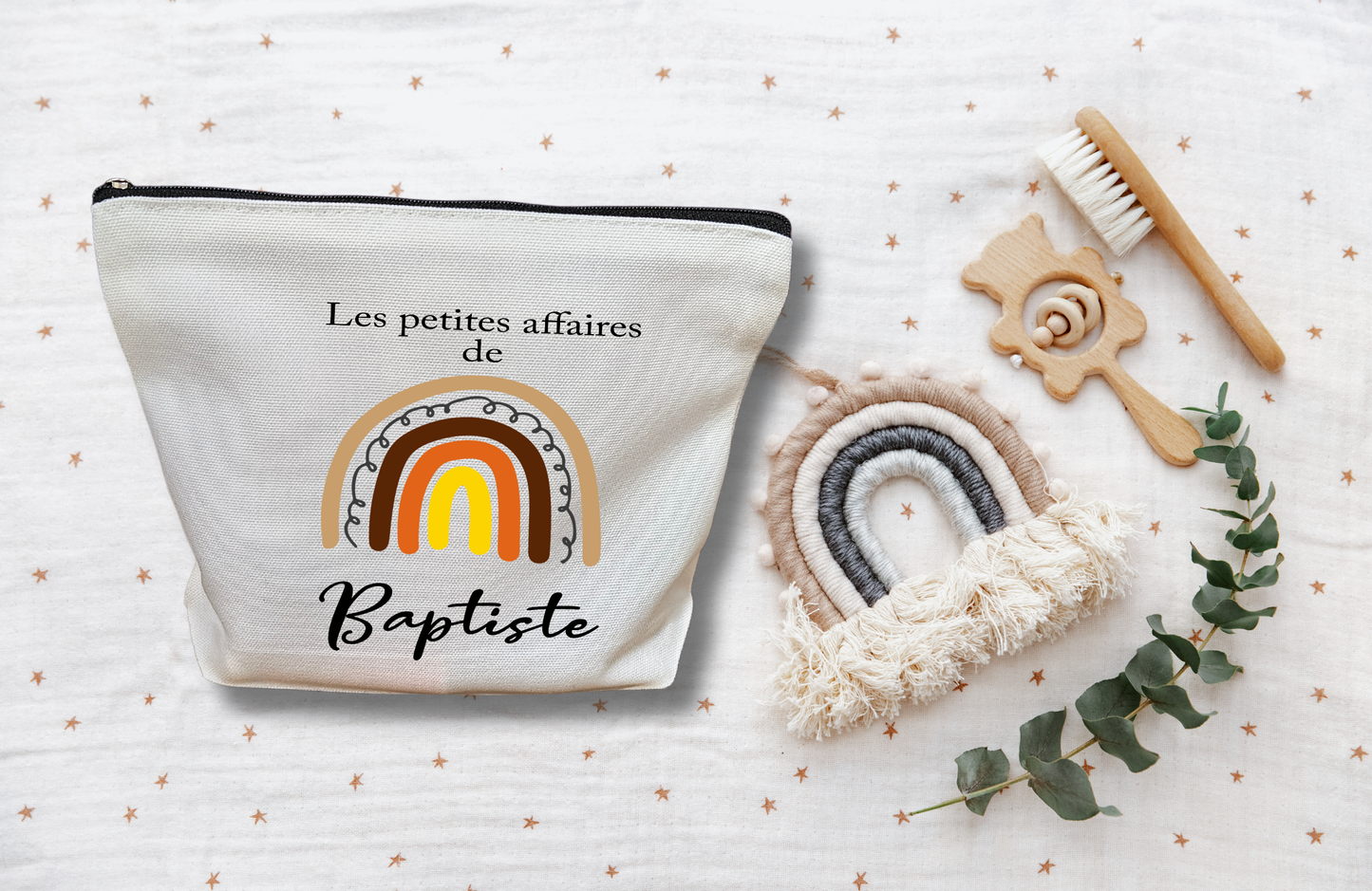 Trousse Personnalisable Arc-en-ciel pour Enfant - Cadeau Unique de Naissance à l'École