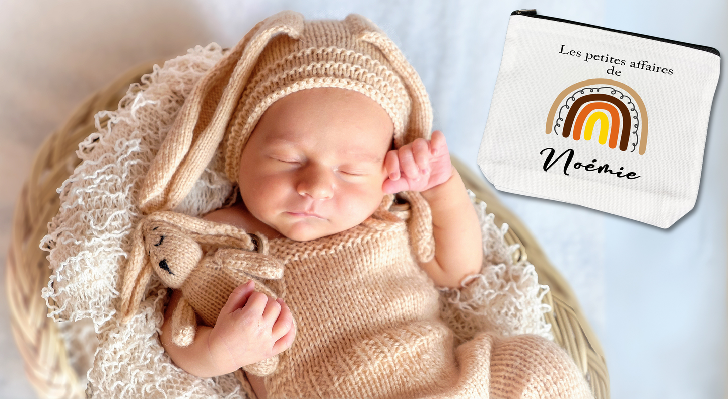 Trousse Personnalisable Arc-en-ciel pour Enfant - Cadeau Unique de Naissance à l'École