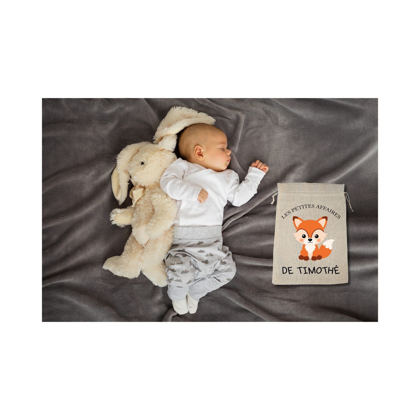 Sac en Tissu Personnalisé Renard pour Enfant - Compagnon Rusé pour École et Loisirs