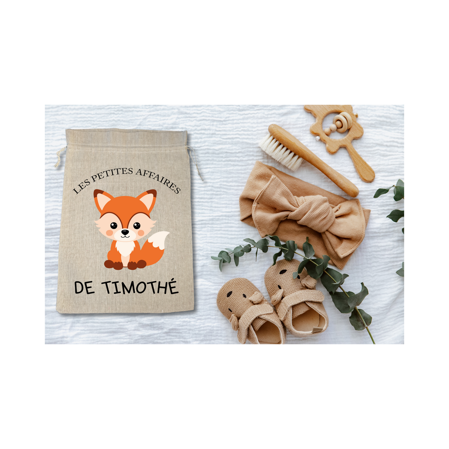 Sac en Tissu Personnalisé Renard pour Enfant - Compagnon Rusé pour École et Loisirs