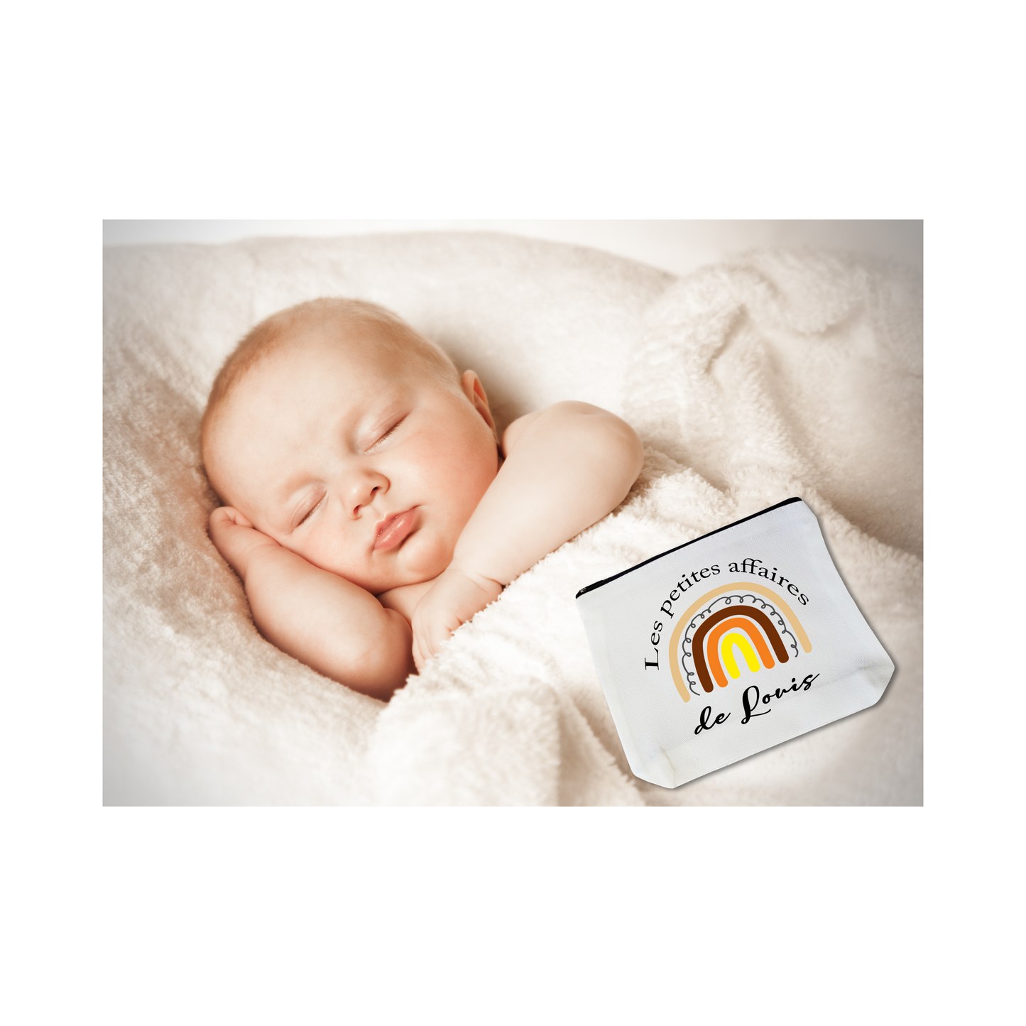 Trousse Personnalisable Arc-en-ciel pour Enfant - Cadeau Unique de Naissance à l'École