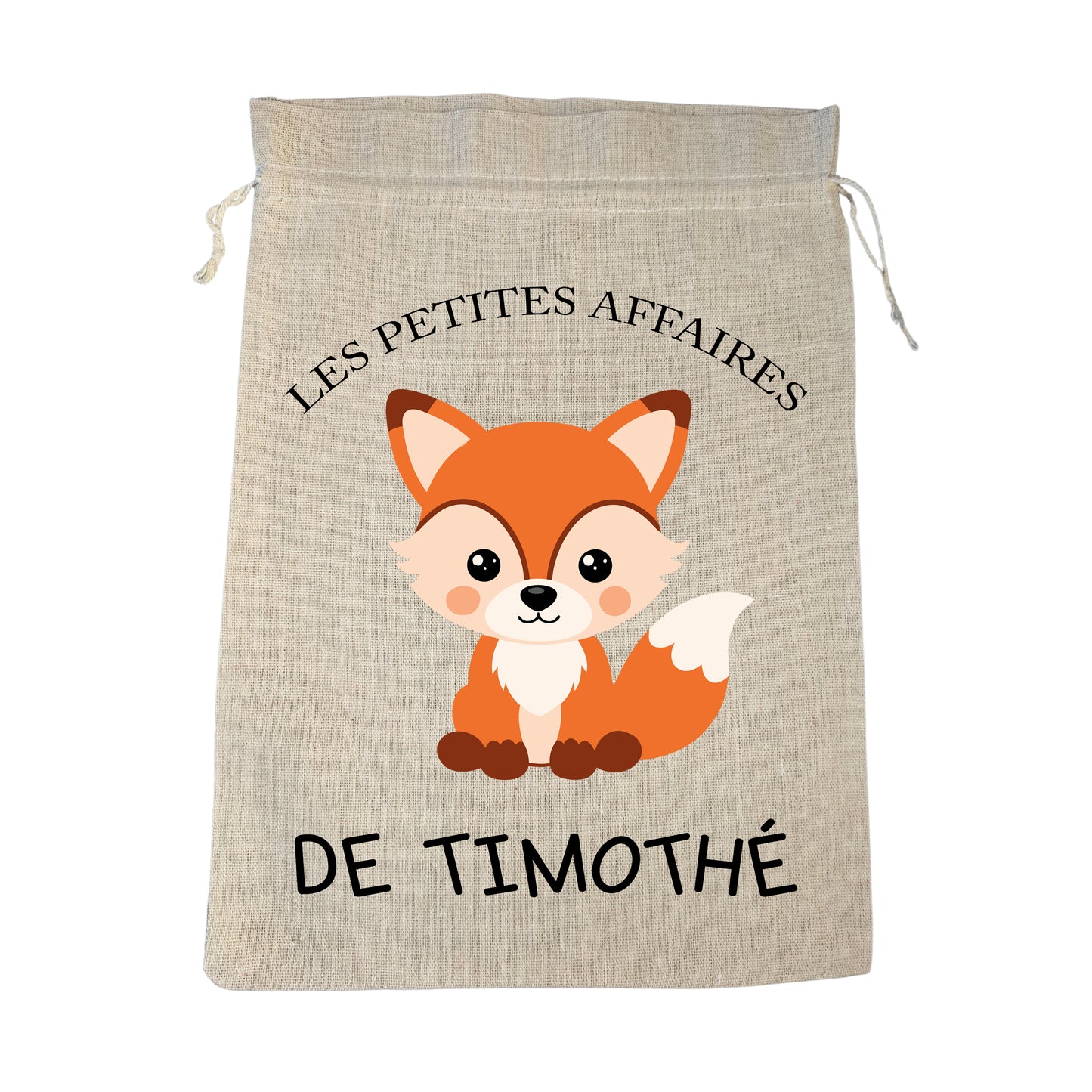 Sac en Tissu Personnalisé Renard pour Enfant - Compagnon Rusé pour École et Loisirs