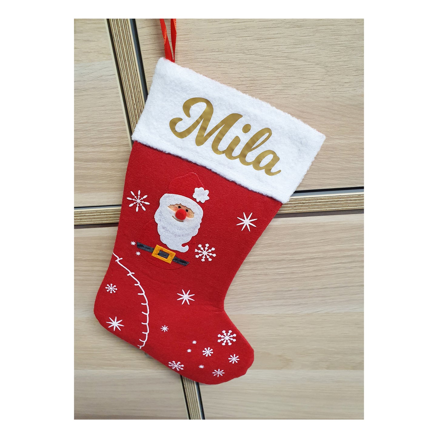 Chaussette de Noël père noël à suspendre et à personnaliser