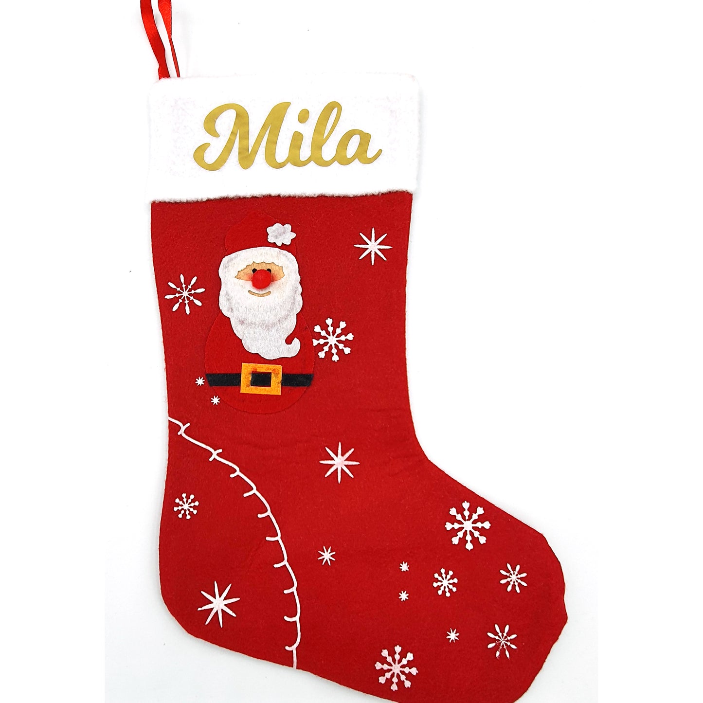 Chaussette de Noël père noël à suspendre et à personnaliser