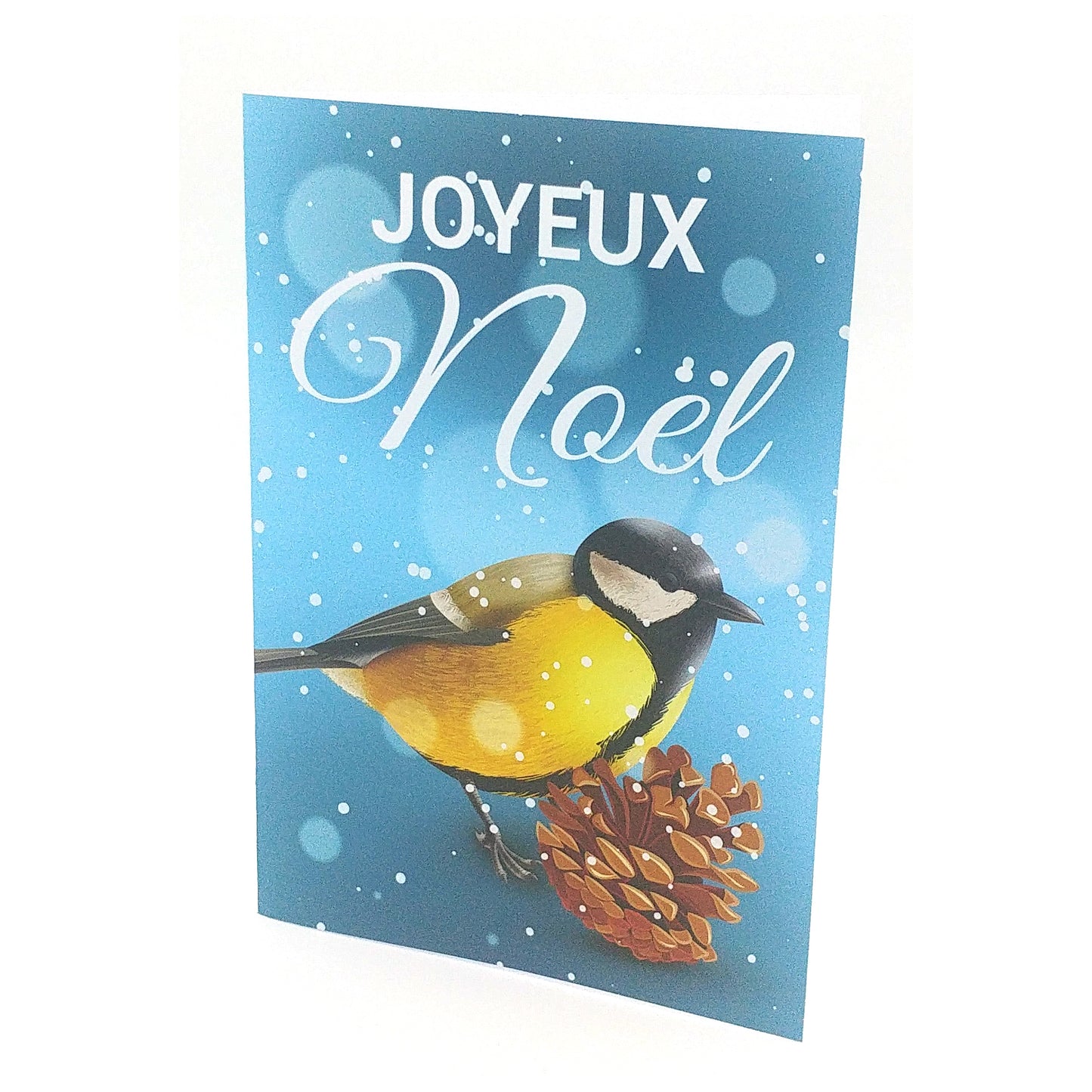 Carte de vœux noël motif oiseau 1