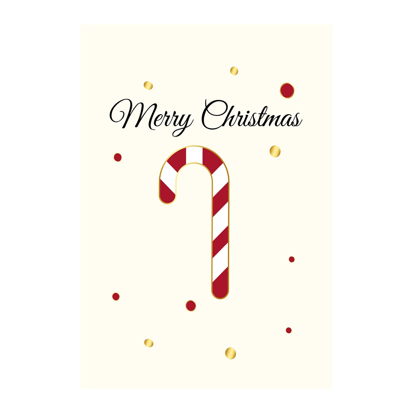 Carte de vœux de noël candy cane