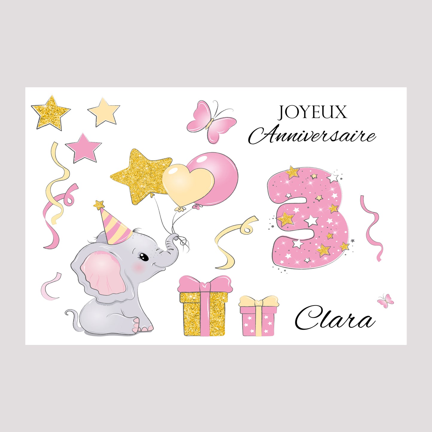 carte joyeux anniversaire fille
