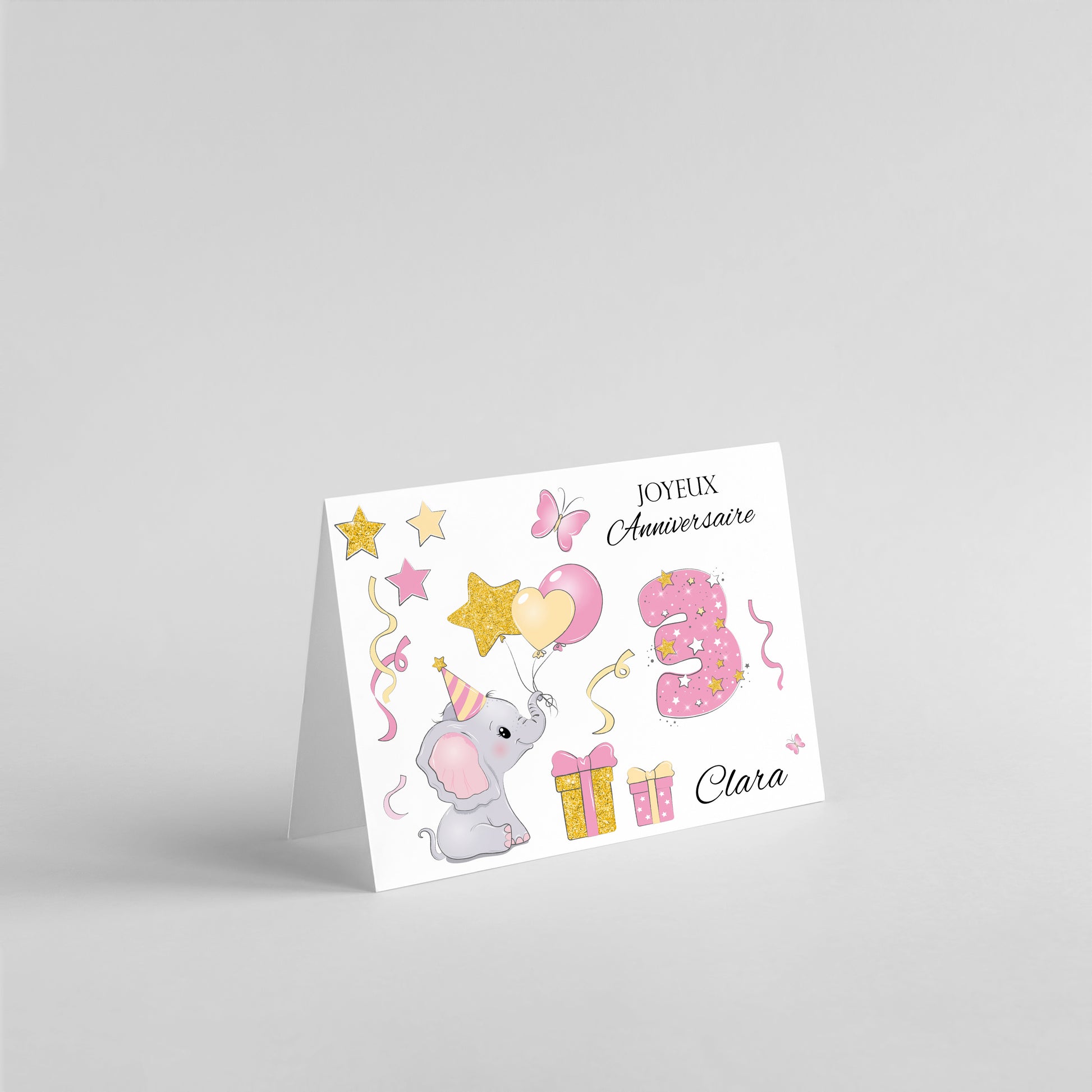 carte d'anniversaire fille