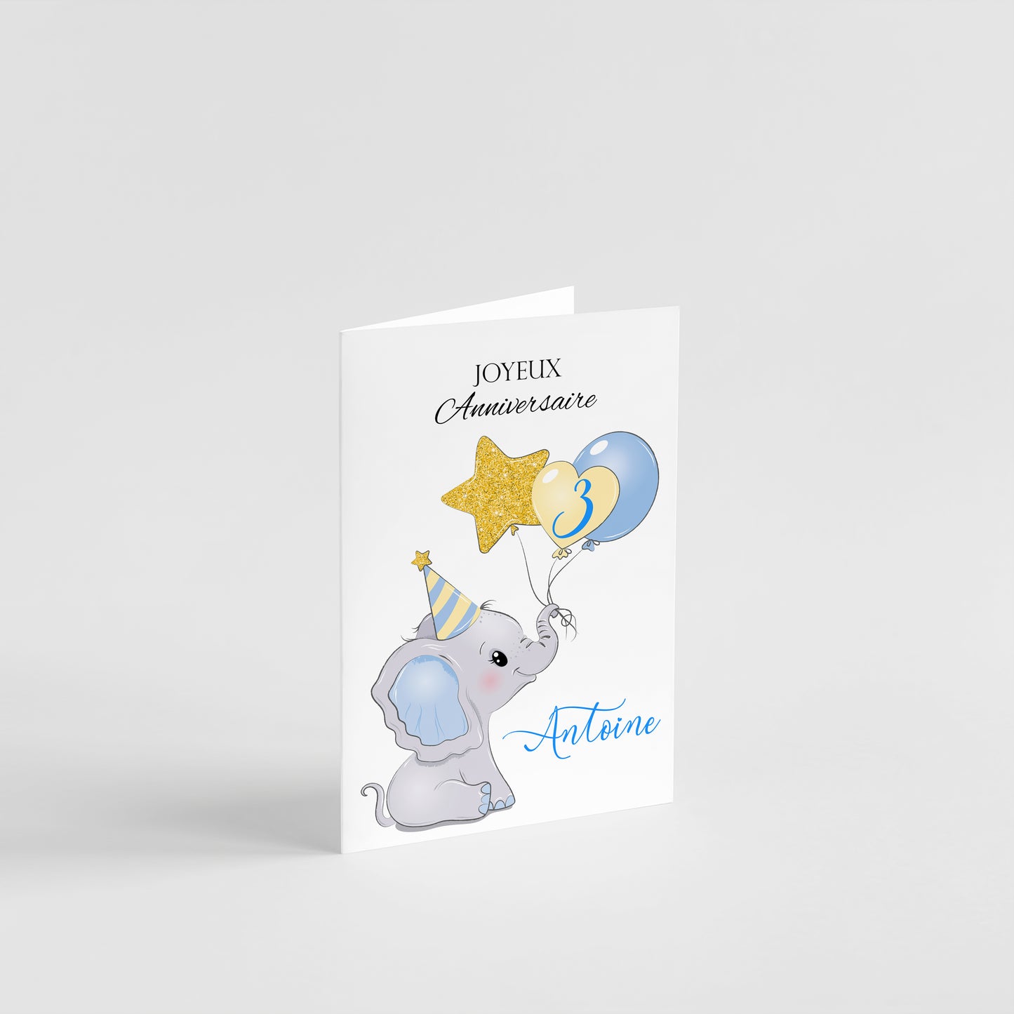 Carte anniversaire éléphant
