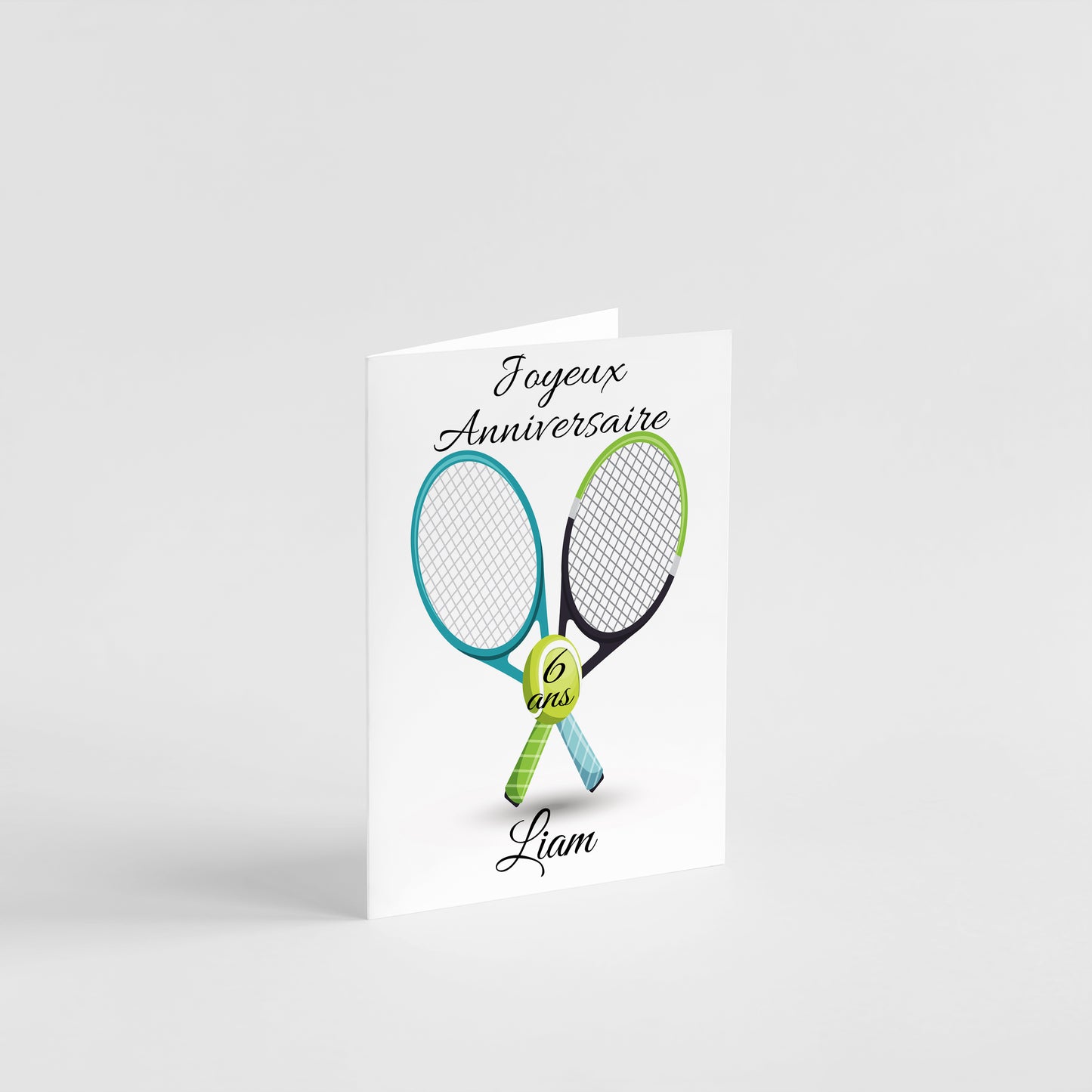 carte joyeux anniversaire tennis
