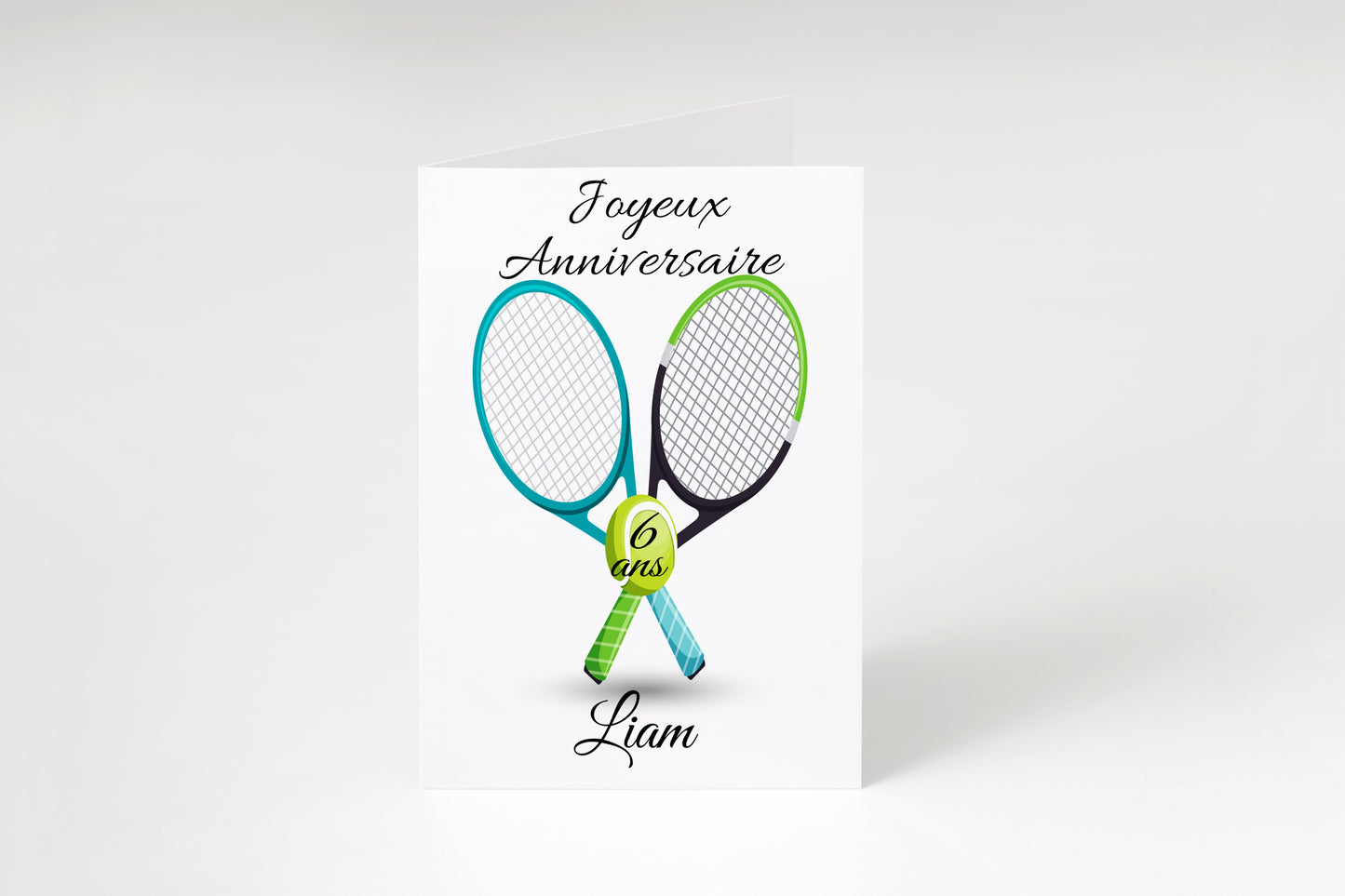 carte d'anniversaire tennis