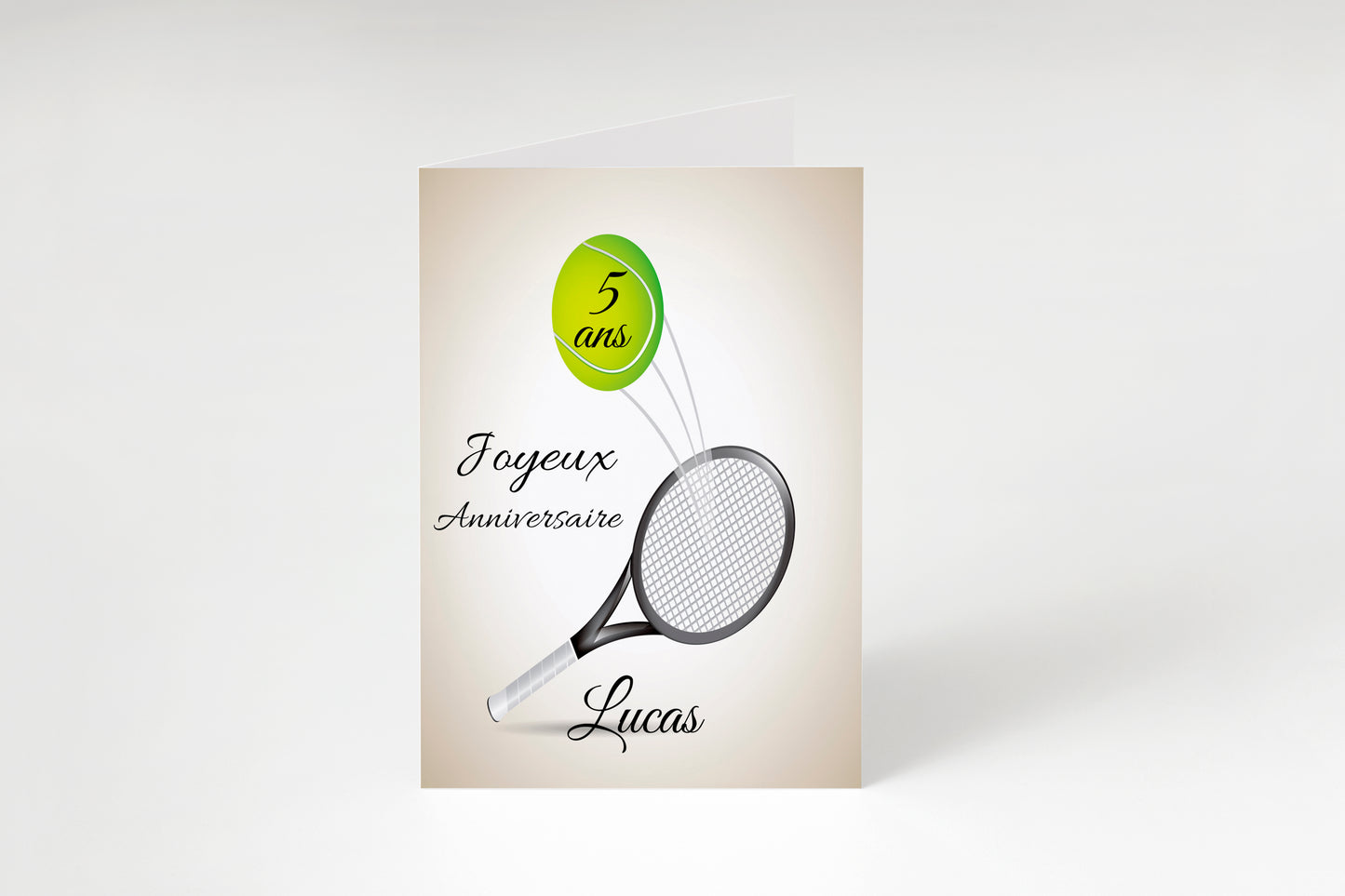 carte d'anniversaire tennis
