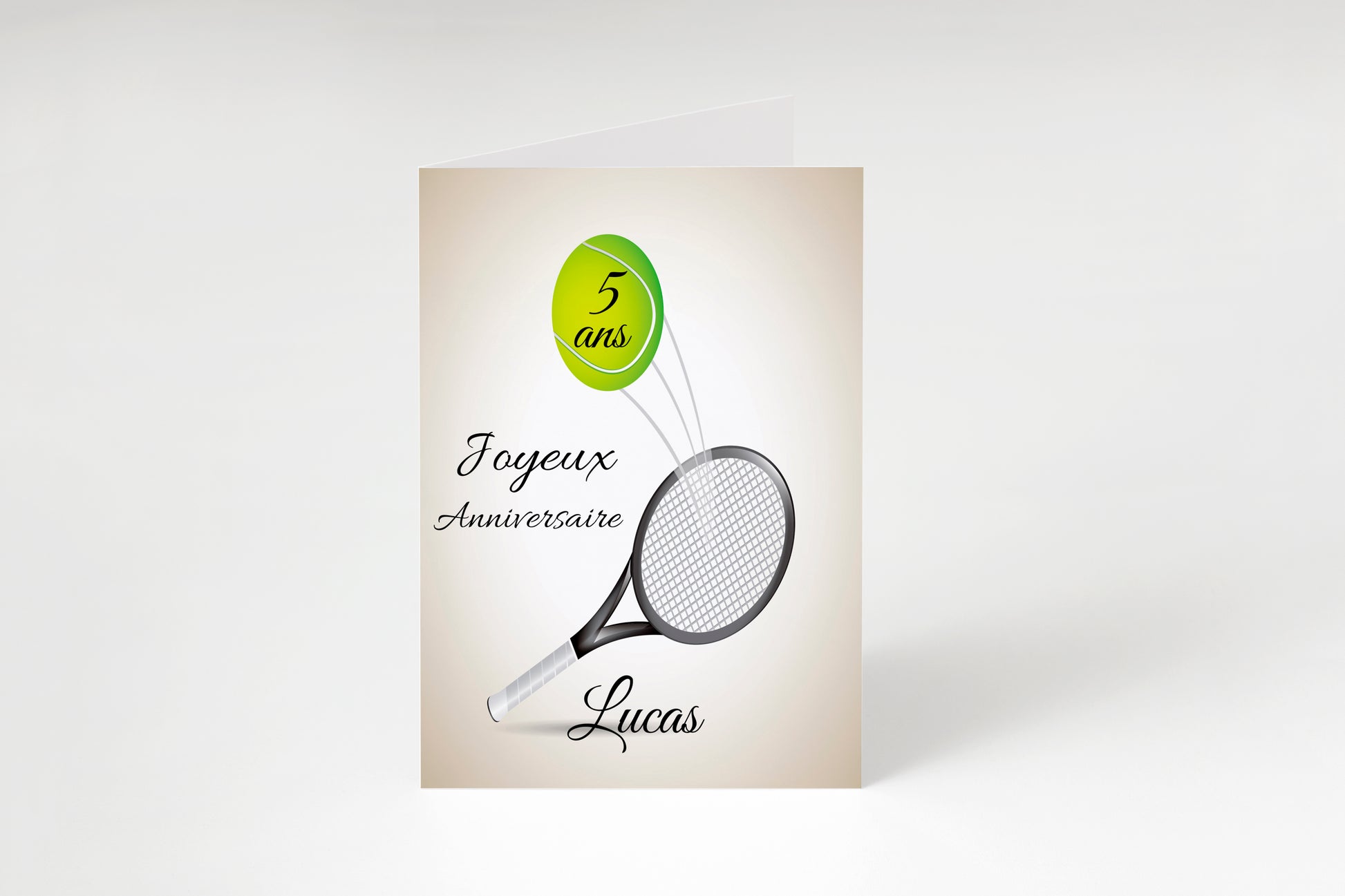 carte d'anniversaire tennis