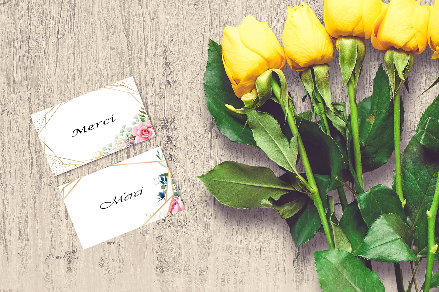 Carte de remerciement florale 3