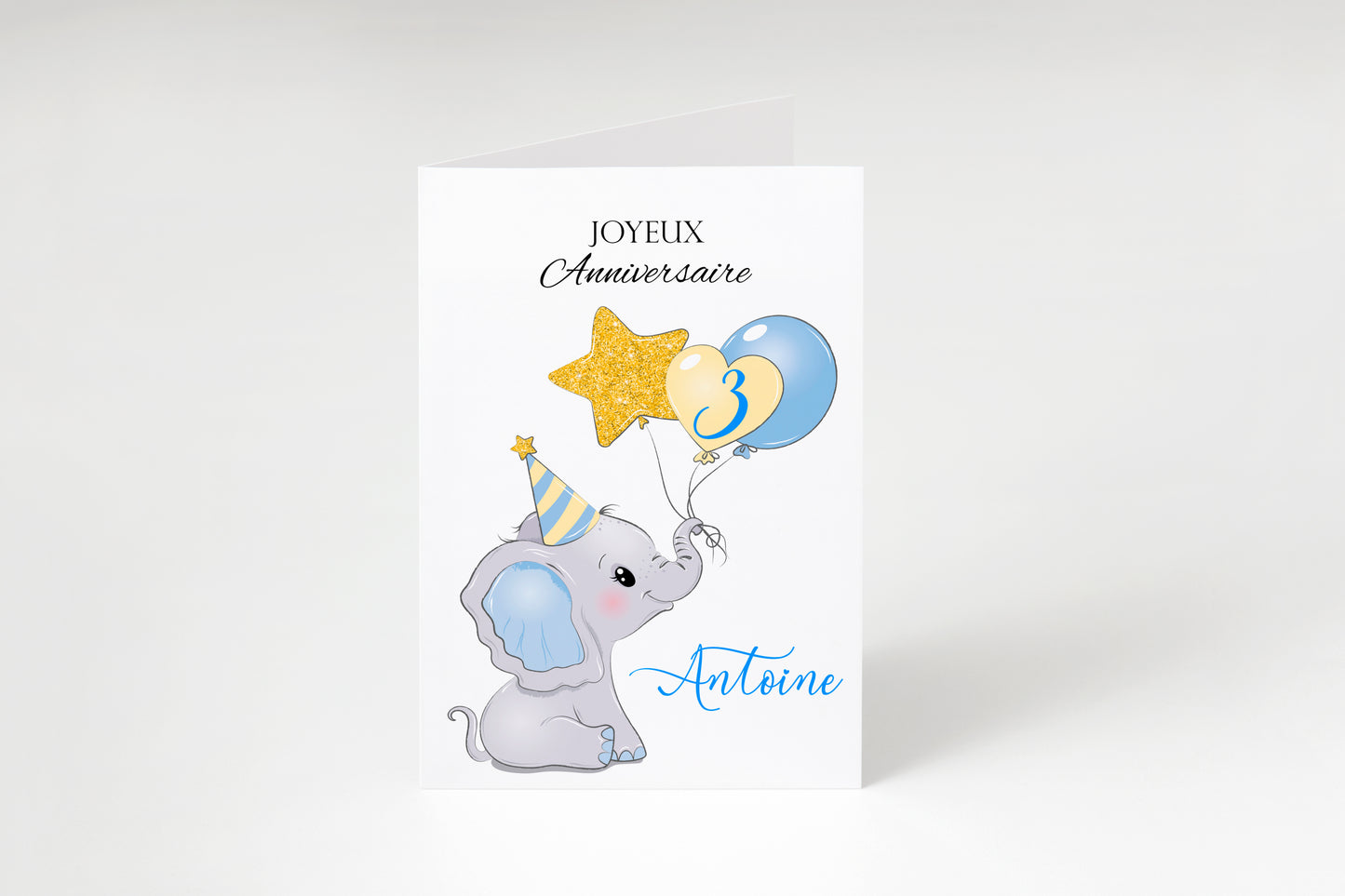 carte anniversaire éléphant