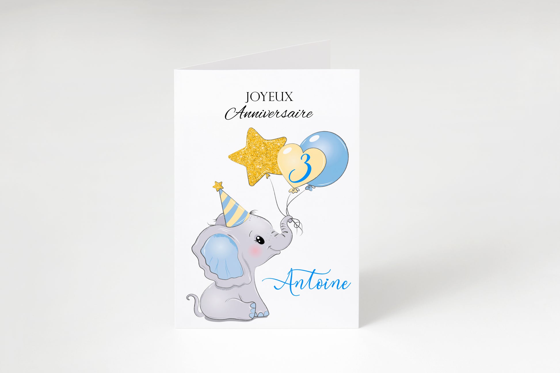 carte anniversaire éléphant
