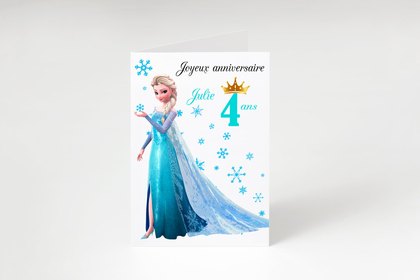 carte d'anniversaire reine des neiges