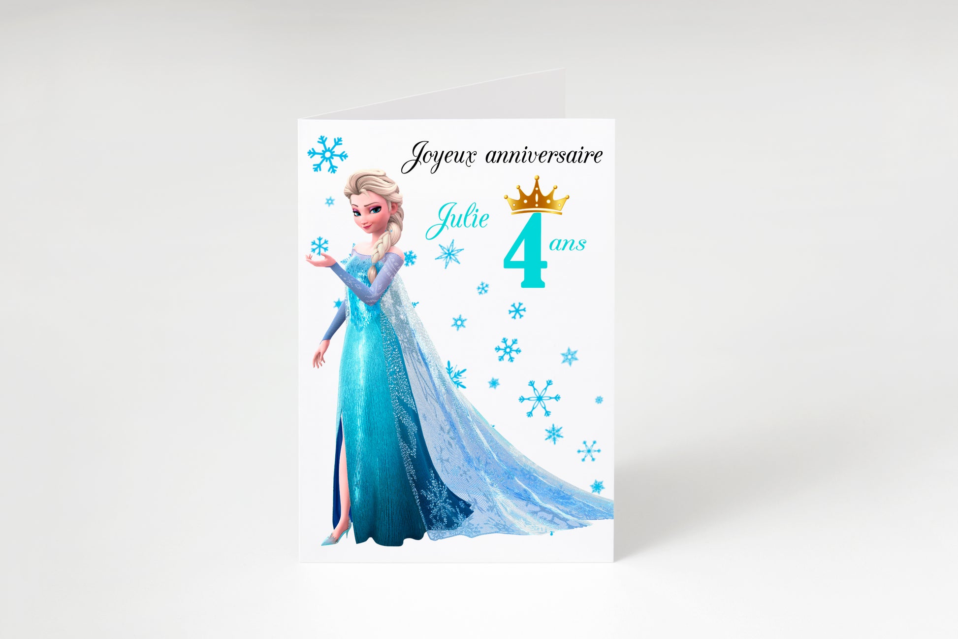 carte d'anniversaire reine des neiges