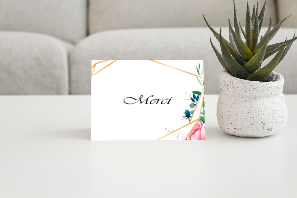 Carte de remerciement florale 3